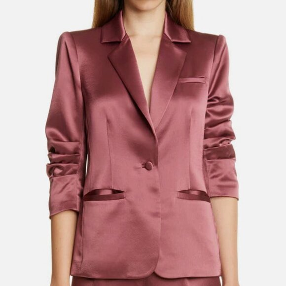Cinq a Sept smooth satin Khloe Blazer in color Nocturne. Size 2. EUC. - Picture 1 of 6
